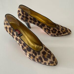 Anne Klein Brown & Tan Animal Print Heels
